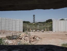 Southern Lebanese border wall, May 31, 2023. (Photo: Nir Alon/ZUMA Press Wire/APA Images)
