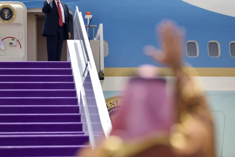 Photo shared on the official White House Twitter/X feed on May 14, 2025 with the caption: "President Donald J. Trump to His Royal Highness Crown Prince Mohammed bin Salman: “we have a special relationship—and it was an honor to spend a couple of days with you!”"