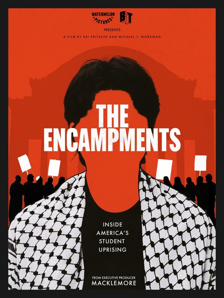 The official movie poster for the documentary film 'The Encampments' (Photo courtesy of Watermelon Pictures)