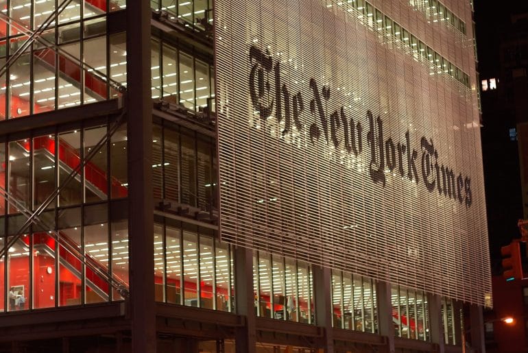 New York Times headquarters (Photo: Flickr/Jason Kuffer)