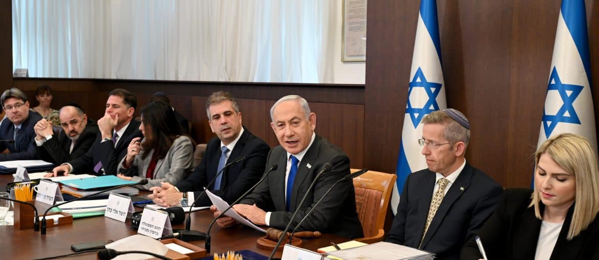 Israeli Prime Minister Benjamin Netanyahu at a cabinet meeting on January 22, 2023. (Photo: Israel National Photo Collection/Government Press Office)