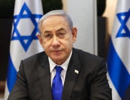 Israeli Prime Minister Benjamin Netanyahu chairs a Cabinet meeting, on December 17, 2023. (Credit Image: © Menahem Kahana/EFE via ZUMA Press APA Images)