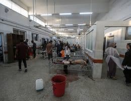 A view of al-Shifa Hospital, left empty after medical staff and patients were forced to evacuate due to intensified Israeli attacks in Gaza City, Gaza, on September 25, 2025. (Photo: Omar Ashtawy/apaimages)