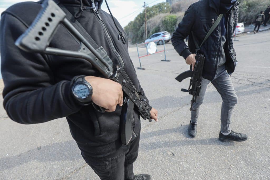 Palestinian police set up a checkpoint on al-Rashid Street separating southern Gaza from the north, January 25, 2025. (Photo: Omar Ashtawy/APA Images)