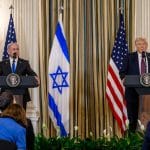 U.S. President Donald Trump and Israeli Prime Minister Benjamin Netanyahu hold a joint press conference announcing the U.S. peace plan for Gaza, Monday, September 29, 2025, the White House. (Photo: White House/Joyce N. Boghosian)
