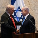 Israeli Prime Minister Benjamin Netanyahu and US President Donald Trump in the Knesset on Monday, October 13 2025. (Photo: Haim Zach, GPO)