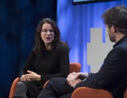 Sarah Hurwitz speaking in May 2017 (Photo: Thor Brødreskift / Nordiske Mediedager/Wikimedia)