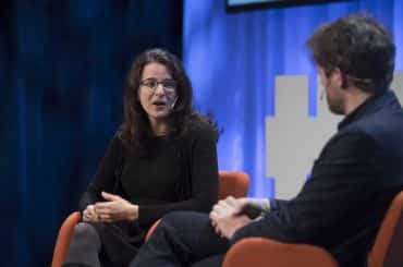 Sarah Hurwitz speaking in May 2017 (Photo: Thor Brødreskift / Nordiske Mediedager/Wikimedia)
