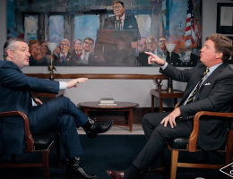 Screenshot from Sen. Ted Cruz's appearance on The Tucker Carlson Show, on Jun 18, 2025.