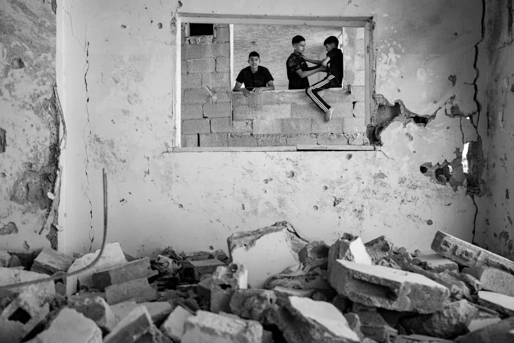 From a raid in 2024 by the Israeli army, Soldiers occupied Amira Araraw’s home and used the walls to write schedules for the operations. (Photo: David Lombeida)
