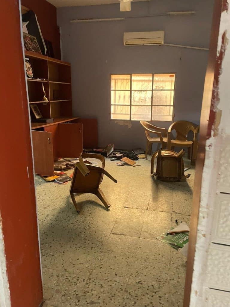 Image of the destruction of the Freedom Theater, December 14, 2024. (Photo: Jenin Freedom Theater)