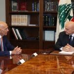 Lebanese President, Joseph Aoun, meets with U.S. Ambassador to Turkey and Special Envoy to Syria, Tom Barrack, in the presence of U.S. Ambassador to Lebanon, Lisa Johnson, Beirut, July 7, 2025. (Photo: Lebanese Presidency Office/APA Images)