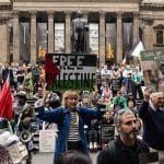 Protesters hold a pro-Palestinian demonstration in Melbourne, Australia, on December 10, 2023. (Photo: © Diego Fedele/EFE via ZUMA Press/ APA Images)