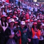 Attendees at the University of Mississippi tour stop of the "This Is The Turning Point" tour at the SJB Pavilion in Oxford, Mississippi, on October 29, 2025. (Photo: Gage Skidmore/Flickr)