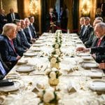 President Donald Trump hosts a bilateral meeting with Israeli Prime Minister Benjamin Netanyahu, Monday, December 29, 2025, at the Mar-a-Lago Club in Palm Beach, Florida. (Official White House Photo by Daniel Torok)