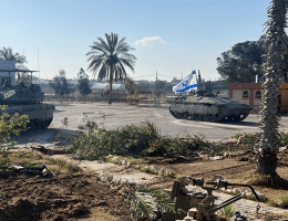 Israeli army takes control of the Palestinian side of the Rafah border crossing in May 2024. (Photo: Wikimedia Commons/IDF)