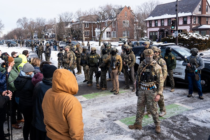 ICE Agents in Minneapolis After Shooting by Chad Davis, CC BY 4.0. chaddavis.photography/sets/ice-in-minneapolis/