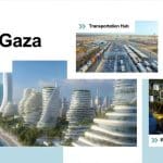 Slides from the recently unveiled plan for Gaza's postwar reconstruction, under the supervision of the U.S.-sanctioned "Board of Peace." (Photo: Social Media)
