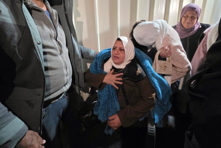 A group of Palestinians arrived at Nasser Hospital in Khan Younis after arriving Gaza through the Rafah border crossing, February 22, 2026. (Photo: Tariq Mohammad/APA Images)