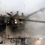 An Israeli artillery unit carries out a military drill at the crossroads between Lebanon, Syria, and Israel on August 28, 2023. (Photo: © Atef Safadi/EFE via ZUMA Press/APA images)