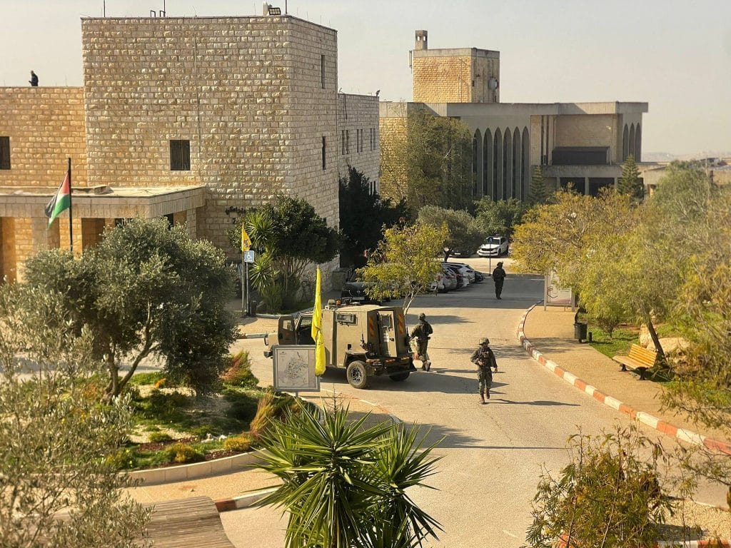 Birzeit University invaded by the Israeli army, January 6, 2026. (Photo: Social Media)
