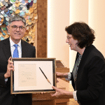 Ambassador Jack Lew participates at 4th Sacks Conversation at the National Library of Israel on November 21, 2024 (Wikimedia)