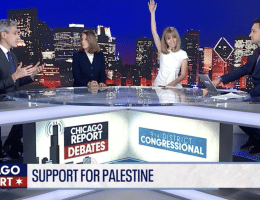 9th District debate (Kat Abughazaleh campaign Instagram)