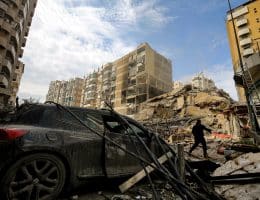 Destruction following heavy Israeli airstrikes on Beirut's southern Dahiya suburb, March 7, 2026. (Photo: © Marwan Naamani/ZUMA Press Wire/APA Images)
