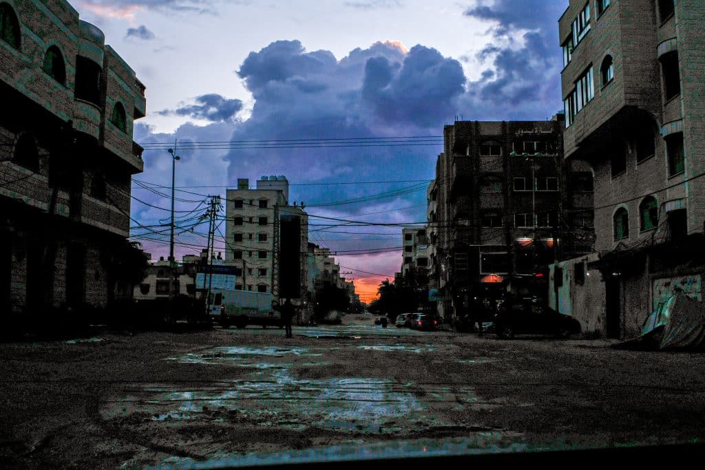 Gaza on a wet morning. (Photo: Mahmoud Nasser)