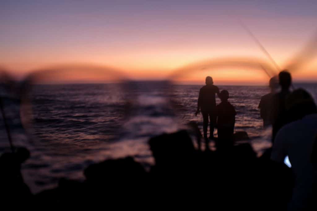 Two kids at Gaza's main harbour, Al-Mina, July 11, 2022. (Photo: Mahmoud Nasser)