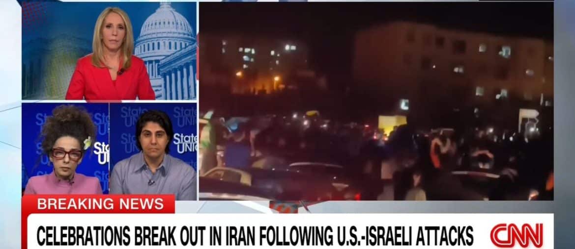 A CNN segment on the U.S.-Israeli war on Iran that aired on March 1, 2026. (Screenshot: CNN)