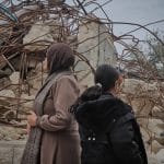 “Every hammer from the bulldozer was like a hammer to my heart,” says Najla Hamdia as she stares at the rubble of her home, demolished by Israeli military authorities in March 2026. (Photo: Qassam Muaddi/Mondoweiss)