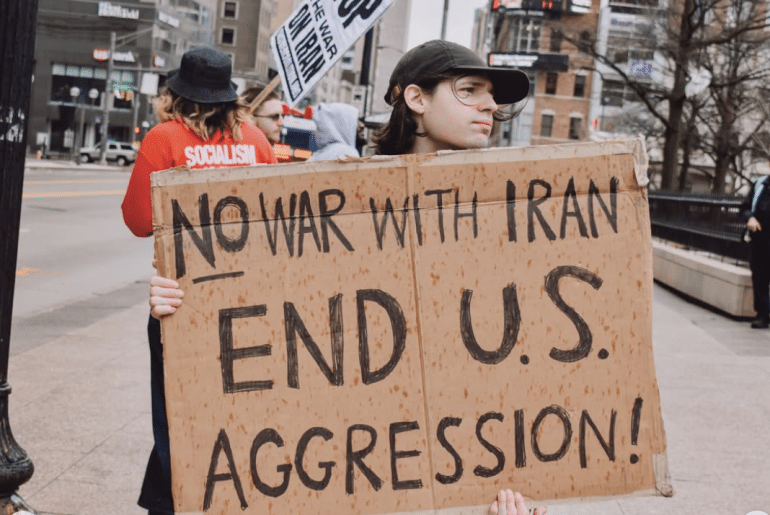 Antiwar protest in Columbus, Ohio (Photo: ANSWER Instagram)