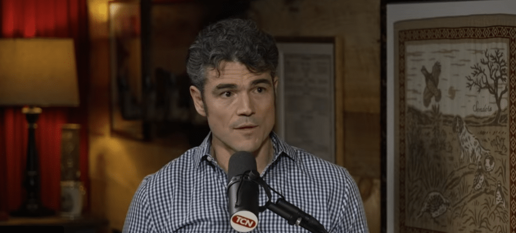 Joe Kent on the Tucker Carlson podcast (Screenshot, Youtube)