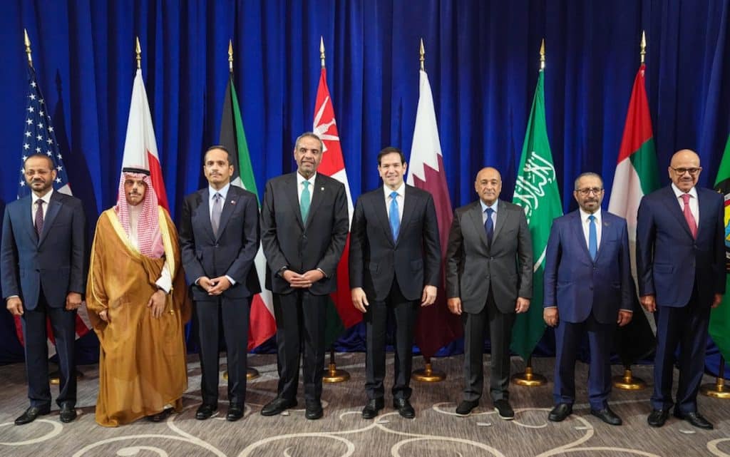 U.S. Secretary of State Marco Rubio meets with Foreign Ministers of the Gulf Cooperation Council Member States in New York City, New York, September 24, 2025. (Official State Department photo by Freddie Everett)