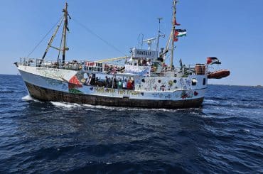 The Handala, part of the Gaza Freedom Flotilla, in July 2025