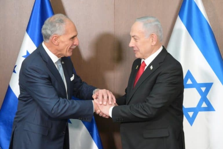 Israeli Prime Minister Benjamin Netanyahu meeting Honduran President Nasry "Tito" Asfura on January 18, 2026. (Photo: Roi Avraham, GPO)