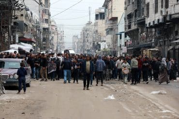 Palestinians protesting the Knesset's passing of the death penalty law exclusively for Palestinians, Gaza City on April 1, 2026. (Photo: Hashem Zimmo/APA Images)