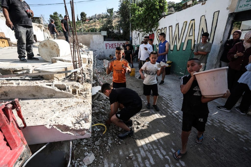 Scenes from the Israeli demolition of two Palestinian homes in the al-Bustan neighborhood of Silwan, just south of Al-Aqsa Mosque in East Jerusalem, on June 4, 2025. (Photo: © Saeed Qaq/ZUMA Press Wire/ZUMA Wire APA Images