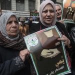 Palestinian women take part in a march demanding the release of female prisoners in Israeli military prisons, Nablus, March 9, 2025. (Photo: Mohammed Nasser/APA Images)