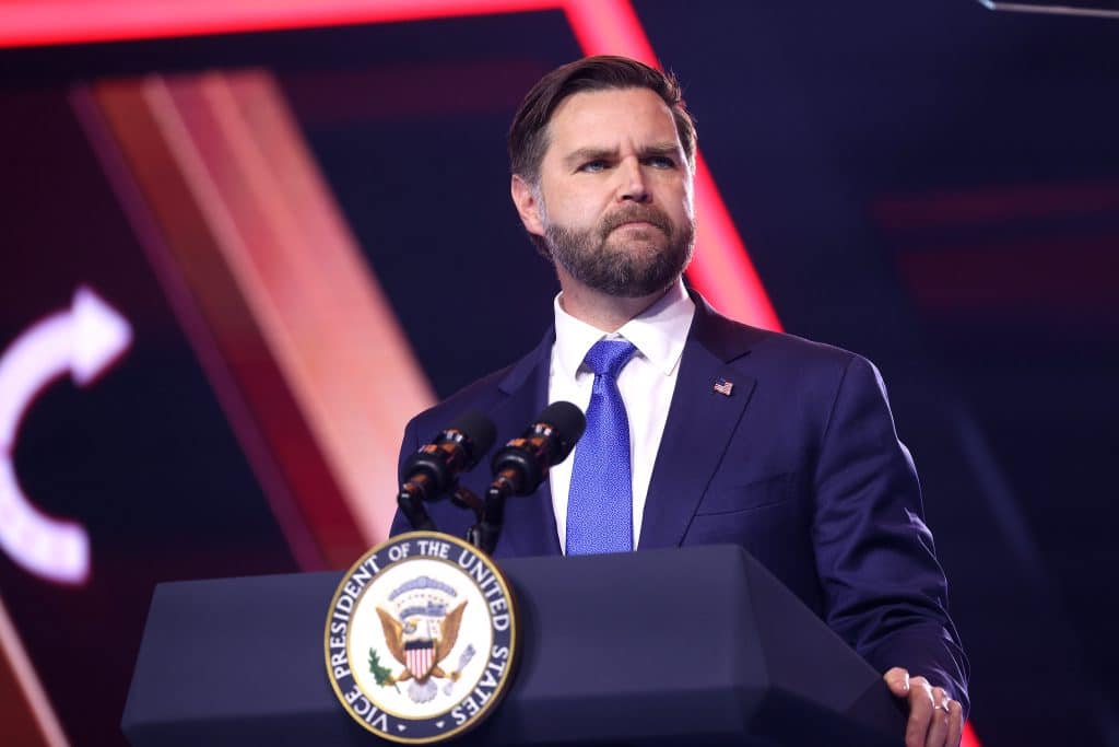 Vice President J. D. Vance at the 2025 AmericaFest in Phoenix, Arizona, on December 21, 2025. (Photo: Gage Skidmore/Flickr)