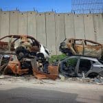 The Israeli separation wall in Bir Nabala, April 2026. (Photo: Qassam Muaddi/Mondoweiss)