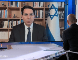 PBS NewsHour's Geoff Bennett interviews Danny Danon on April 23, 2026.