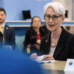 Deputy Secretary of State Wendy R. Sherman meets with speaks with members of the Vietnamese press in Hanoi, Vietnam, on June 13, 2022. [State Department photo/ public domain]