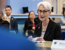 Deputy Secretary of State Wendy R. Sherman meets with speaks with members of the Vietnamese press in Hanoi, Vietnam, on June 13, 2022. [State Department photo/ public domain]