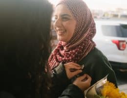 PYM Dallas members welcome Leqaa Kordia following her release. (Photo: Stephanie Drenka)