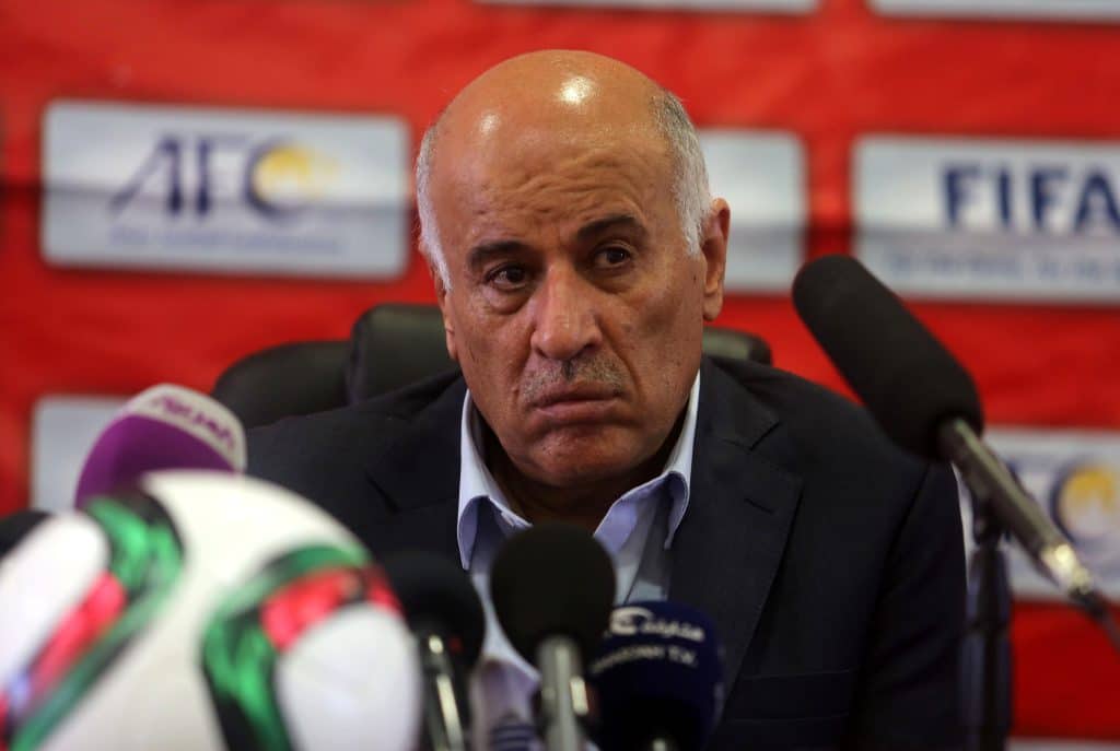 Fatah member and President of the Palestinian Football Association, Jibril Rajoub, speaking during a press conference in Ramallah, September 6, 2015. (Photo: Shadi Hatem/APA Images)