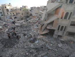 Aftermath of an Israeli airstrike targeting the home of the al-Tawil family in Nuseirat refugee camp, central Gaza, May 26, 2026. (Photo: Hassan al-Jedi/APA Images)