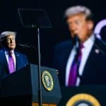 President Donald J. Trump delivers remarks at a Turning Point USA event at Dream City Church in Phoenix, Arizona on Friday, April 17, 2026. (Official White House Photo by Daniel Torok)