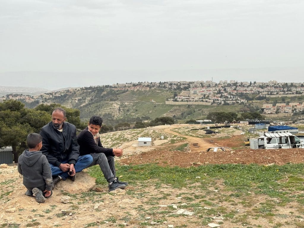 Atallah Jahhalin, a representative of the Bedouin community of Jabal al-Baba, which is threatened with forced transfer to make way for Israel's E1 settlement project, May 2026. (Photo: Shatha Hammad)